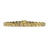 Antique Art Deco 14k Yellow Gold Long 7 Engraved Open Work Square Link Bracelet