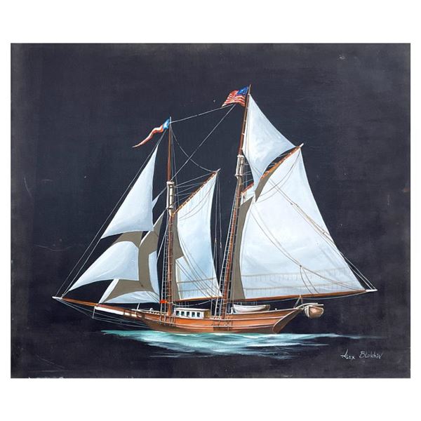 Two Masted Schooner by Blokhin Original