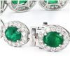 Image 3 : 17.67 ctw Emerald and 6.09 ctw Diamond Platinum Bracelet
