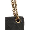 Image 6 : Chanel Black Leather Chain Double Flap Shoulder Bag