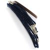 Image 6 : Vintage 31" Blue Lapis & Pearl Bead Multi Strand Necklace w/ 14k Gold Clasp Bead