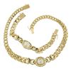Image 9 : 18k Gold South Sea Pearl & 7.65 ctw Diamond Curb Link Necklace & Bracelet Set