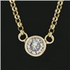 Image 5 : 14K Gold .33 ctw Round Brilliant Diamond Solitaire Pendant w/ 16" Rolo Link Chai