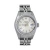 Rolex Ladies Stainless Steel Silver Index 26MM Quickset Datejust Wristwatch