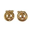 Chanel CC Logo Gold-tone Cufflinks