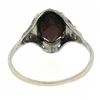 Image 2 : Antique Art Deco 10k Tri Color Gold Marquise Garnet Open Filigree Work Ring