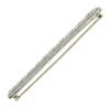 Image 5 : Antique Edwardian Platinum 1 ctw Old Cut Pave Diamond Filigree Long Bar Pin Broo