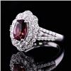 Image 2 : 1.87 ctw Purple Pink Sapphire and 0.84 ctw Diamond Platinum Ring (GIA CERTIFIED)