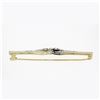 Image 6 : Antique Edwardian Platinum Top 18k Gold 0.55 ctw Diamond Milgrain Bar Pin Brooch