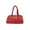 Chanel Red Leather Large Lady Braid Bowler Bag