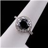 Image 3 : 3.64 ctw Fancy Black CENTER Diamond 14K White Gold Ring (4.32 ctw Diamonds)