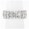 Image 4 : Vintage Platinum 4.50 ctw 18 Marquise Prong Diamond Eternity Wedding Band Ring