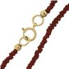 Image 4 : 20" Bead Narrow Tumbled Coral Strand Necklace w/ 14k Yellow Gold Ends & Clasp
