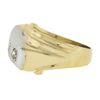 Image 4 : Men's Retro 14k Two Tone Gold 0.25 ctw Old Cut Pave Diamond Bypass Band Ring