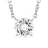 Image 2 : New 14K Gold.62 ctw Round Brilliant Diamond Solitaire Pendant w/ Adjustable Chai