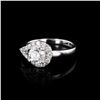 Image 2 : 1.01 ctw G COLOR SI3 CLARITY CENTER Diamond 18K White Gold Ring (1.34 ctw Diamon