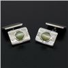 Vintage Birks Men's Platinum & 18K Gold GIA Natural Cat's Eye Diamond Cuff Links
