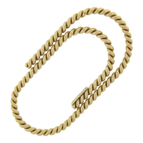 Verdura Vintage 14k Gold Large Substantial Twisted Braided Gold Wire Money Clip