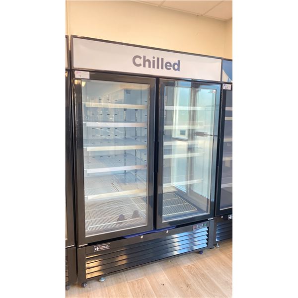 EFI COMMERCIAL 54" 2 DOOR GLASS FRONT REFRIGERATOR/MERCHANDISER UNIT