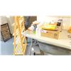 Image 1 : FRESH FLOWER MOBILE COMMERCIAL DISPLAY STAND & STAPLES 70" FOLDING TABLE,