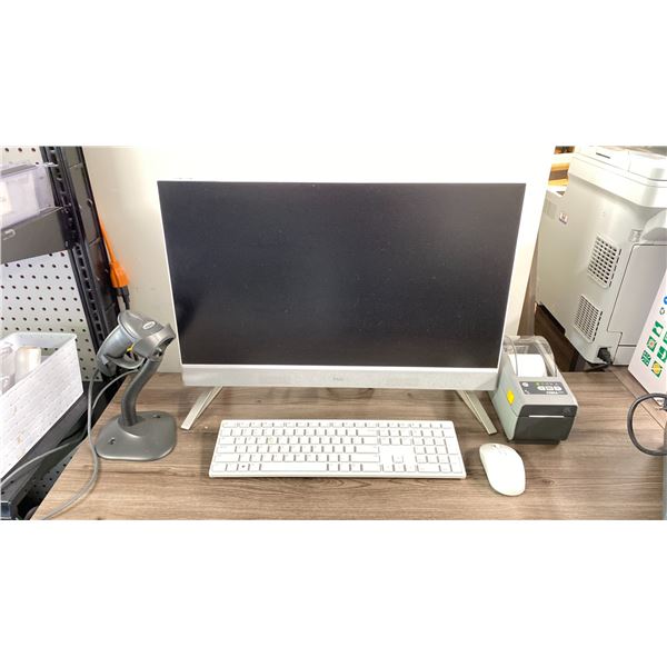 DELL W28C ALL IN ONE DESKTOP COMPUTER WITH WIRELESS KEYBOARD, MOUSE, SYMBOL GUN SCANNER & ZEBRA