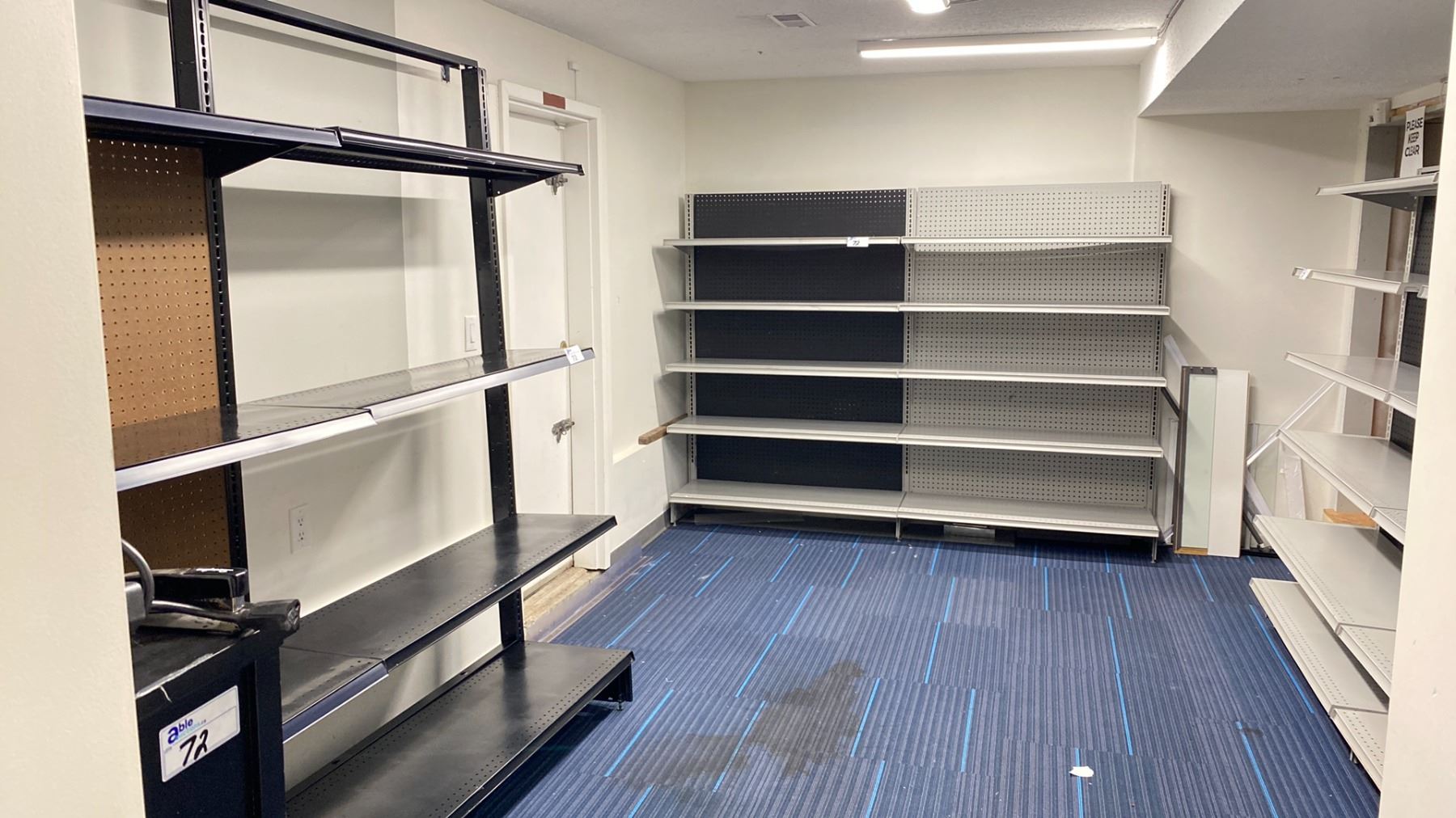 Mac Rac Racking 3 SECTIONS OF MAC RAC SHELFING - EACH SECTION APPROX. 8FT ACROSS X 1 1 ...