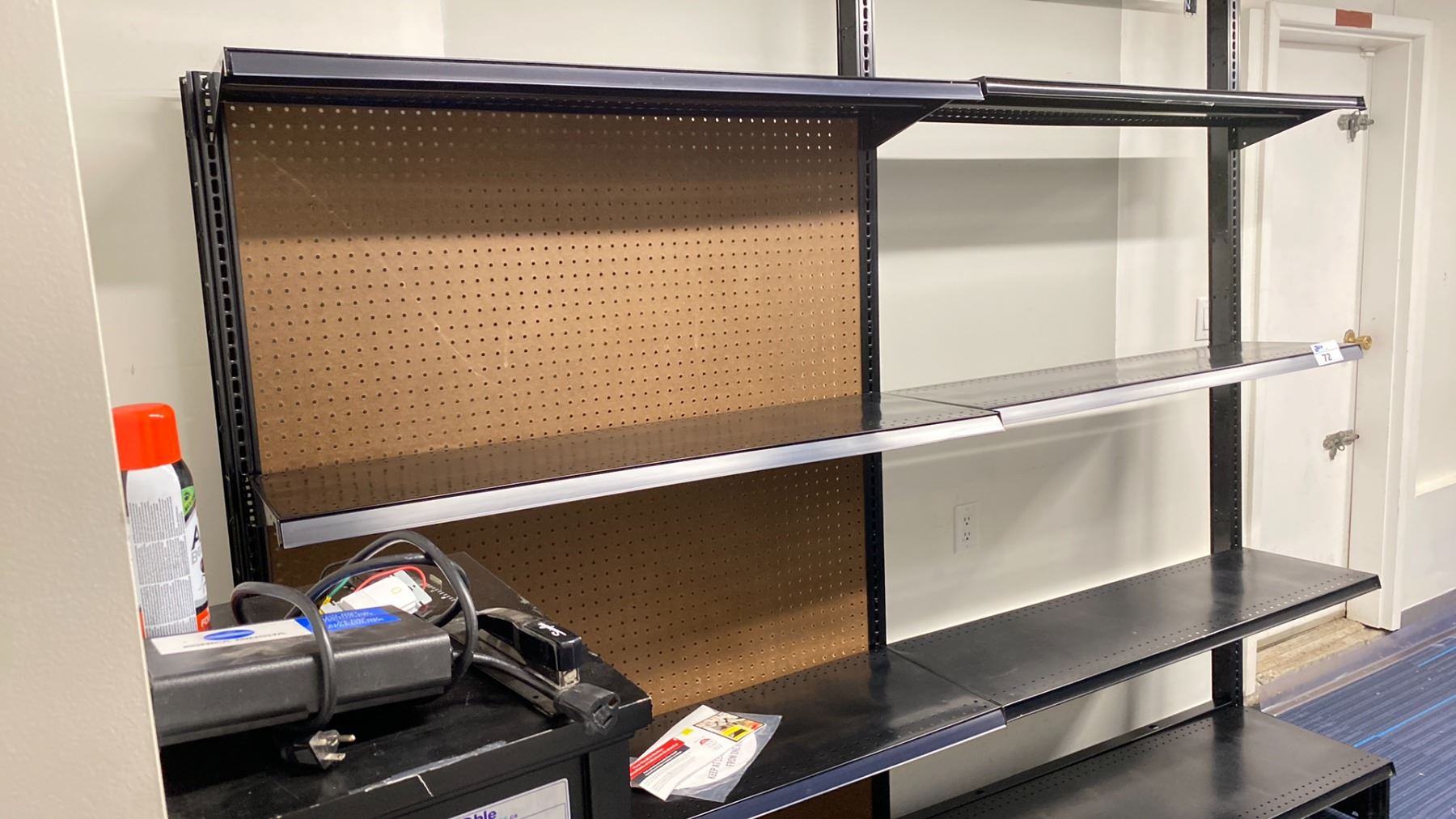 Mac Rac Racking 3 SECTIONS OF MAC RAC SHELFING - EACH SECTION APPROX. 8FT ACROSS X 1 1 ...