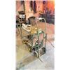 Image 1 : 2 TIER MOBILE CART WITH ANCHOR HARDWARE, ASSORTED HAND TOOLS & 2 WHEEL HAND TRUCK