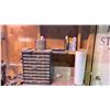 Image 2 : CONTENTS OF WORK BENCH CORNER INCLUDING WORK BENCH, HAND TOOLS, CUTTING DISCS, SAW BLADES, HARDWARE