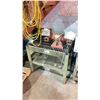 Image 1 : BALDOR 1/2HP ELECTRIC INDUSTRIAL DUAL BENCH GRINDER ON 2 TIER METAL STAND WITH EXTENSION CORD