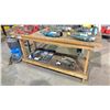 Image 1 : WOODEN SHOP TABLE APPROX. 74"L X 27.5"D X 36"H