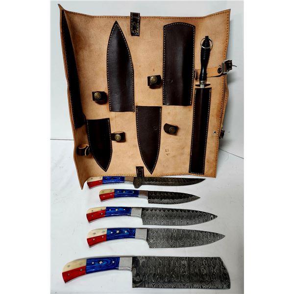 Texas 5-Damascus Steel knife & sheath