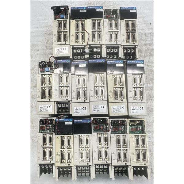 Lot of (16) Mitsubishi #MR-J2S-20B AC Servo Drivers