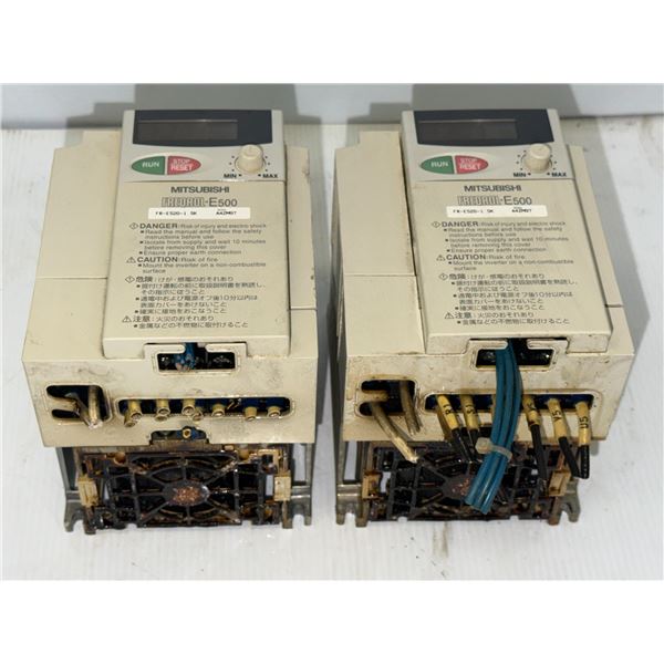 (2) Mitsubishi #FR-E520-1.5K Inverters