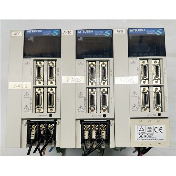 (3) Mitsubishi #MR-J2S-100A AC Servo Drives