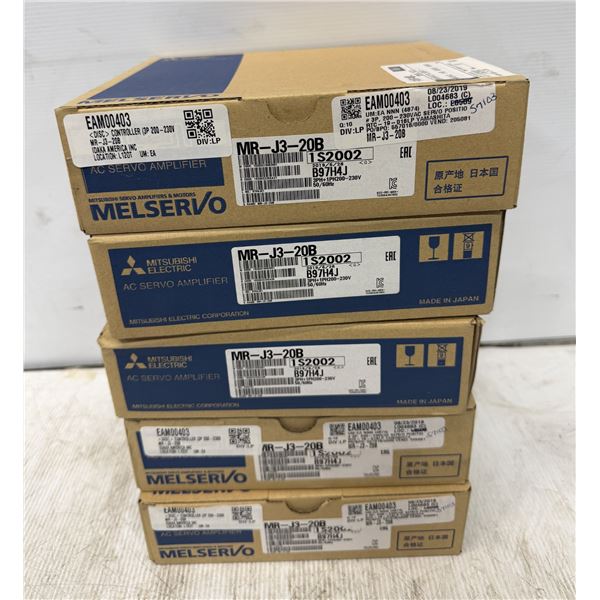 (5) Mitsubishi #MR-J3-20B Servo Drives