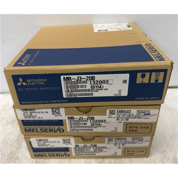 (3) Mitsubishi #MR-J3-20B Servo Drives