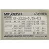 Image 5 : Mitsubishi #FR-A220-5.5K-U3 Inverter