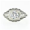 Image 5 : Antique 18k Gold.71 ctw GIA Old Transitional Cut Diamond Filigree Engagement Rin