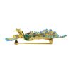 Image 5 : Vintage 18k Yellow Gold Multi Color Enamel Peacock Bird on Branch Pin Brooch