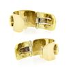 Image 2 : 18k Yellow Gold 1.12 ctw Round Brilliant Bezel Diamond Wide Cuff Huggies Earring