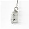 Image 5 : NEW Platinum 1.38 ctw GIA Pear Rose Cut Diamond Solitaire Collet Pendant & Chain