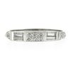 Image 5 : Antique Palladium 0.2 ctw Baguette & Single Cut Diamond Stackable Band Ring