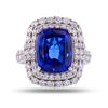 Image 1 : 6.27 ctw Tanzanite and 1.41 ctw Diamond Platinum Ring