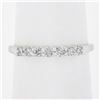 Image 1 : Solid 14K White Gold .30 ctw Round Brilliant Prong Diamond Stackable Band Ring