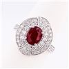 Image 3 : 2.06 ctw Ruby and 0.73 ctw Diamond Platinum Ring (GIA CERTIFIED)
