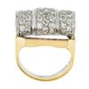 Image 8 : Unique Vintage Retro 14k Gold & Platinum 2.75 ctw Diamond & Ruby Insert Ring Set