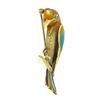 Image 5 : Vintage 14k Gold Multi Color Enamel Humming Bird Standing on Branch Pin Brooch