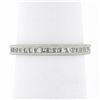Image 3 : Platinum 0.77 ctw Channel Princess Diamond Milgrain Eternity Stackable Band Ring
