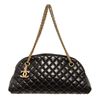 Chanel Black Leather Small Just Mademoiselle Bowling Bag